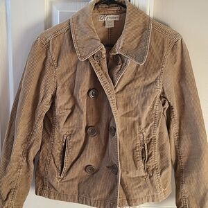 Dressbarn Tan Corduroy Jacket